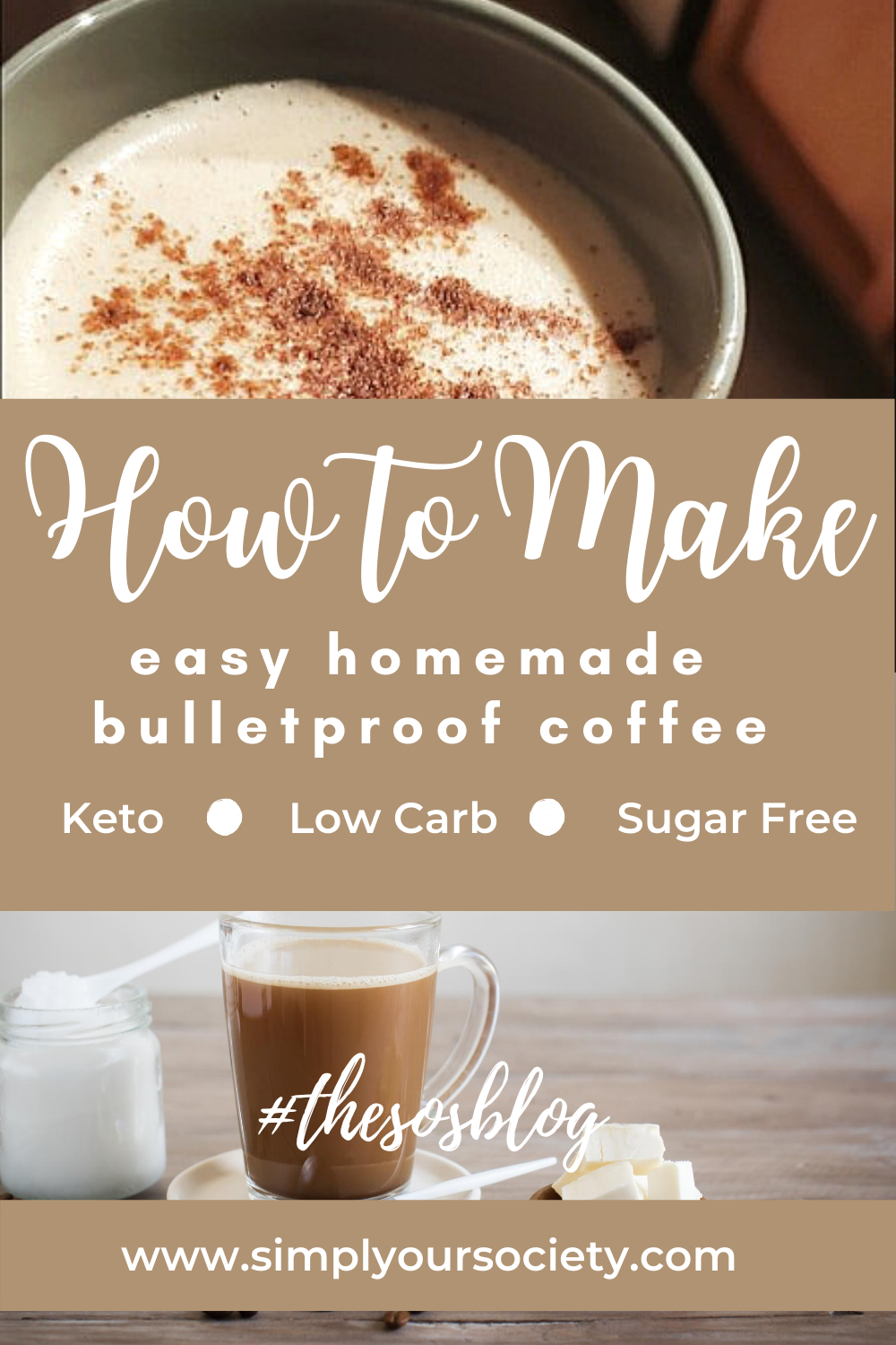 Picture of frothy cup of coffee topped with a sprinkle of cinnamon, coffee keto, coffee bulletproof, bulletproof coffee keto, keto bulletproof coffee recipe, mct oil in coffee, best keto coffee, bulletproof coffee recipe keto, mct coffee