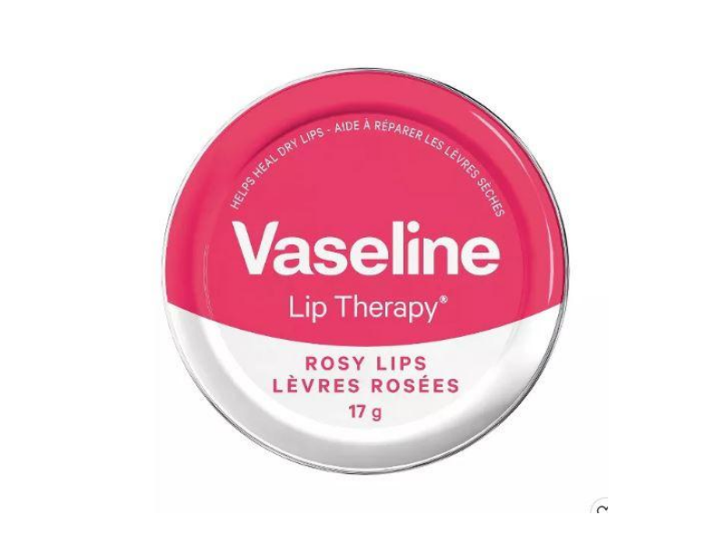 Picture of vaseline lip balm round pink can, best beauty products on amazon, makeup under 30, best amazon beauty products under 20, best sephora products under 20, ulta beauty, best cheap sephora products, best skin care products under $20, best face moisturizer under $20, beauty on a budget tips, affordable skin care, best drugstore makeup 2020, beauty on a budget