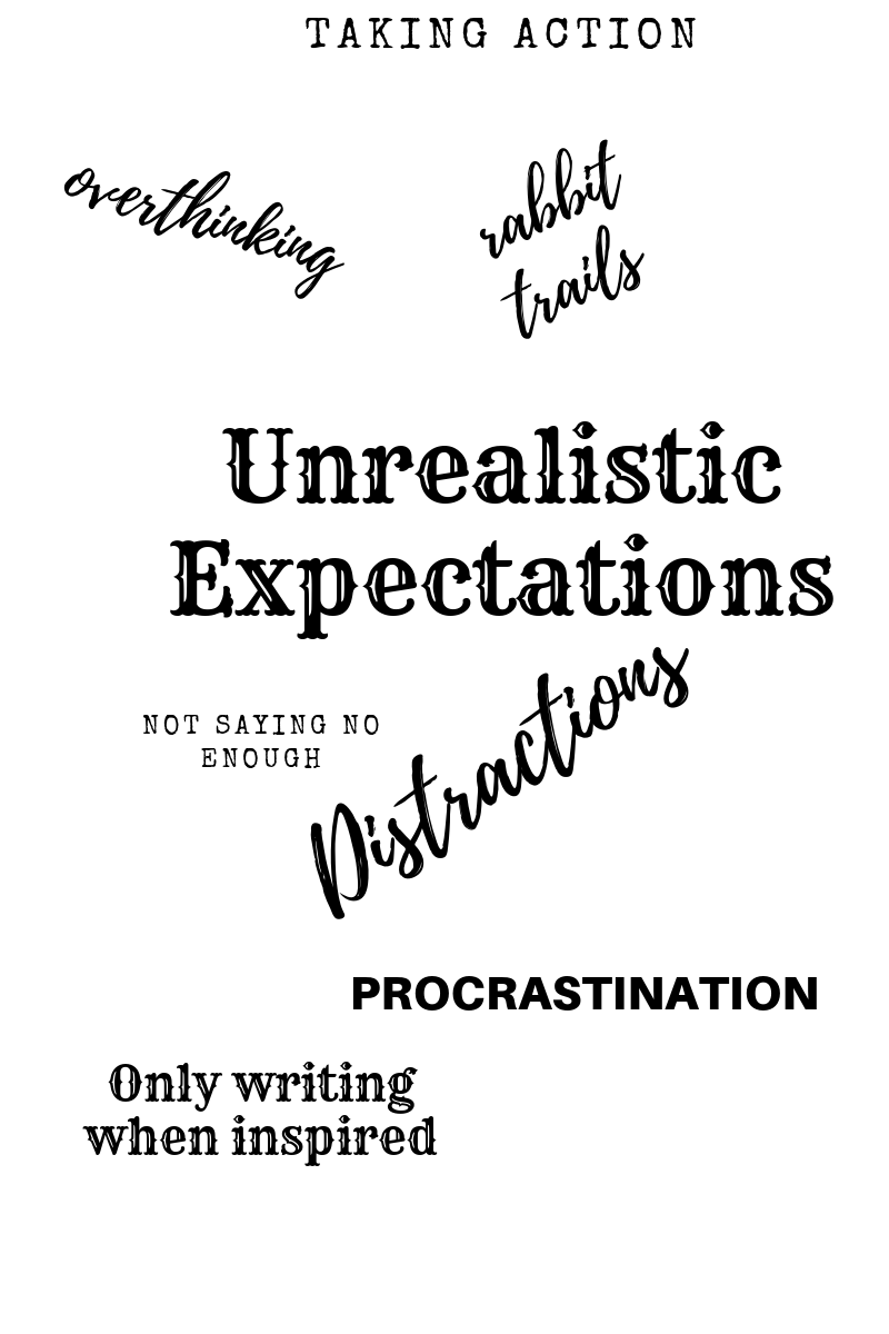 unrealistic expectations, procrastination, writers block help, how to say no to people, how to say no to a friend, overcoming overthinking