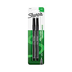 sharpie pen medium black available for purchase via amazon affiliate link good for bullet journaling pen won't bleed through pages can be shipped directly to you