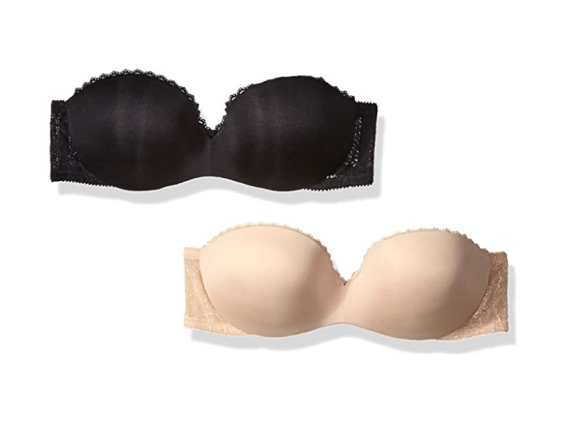 picture of black strapless bra and a tan strapless bra, summer fashion, what to wear this summer, midlife fashion
